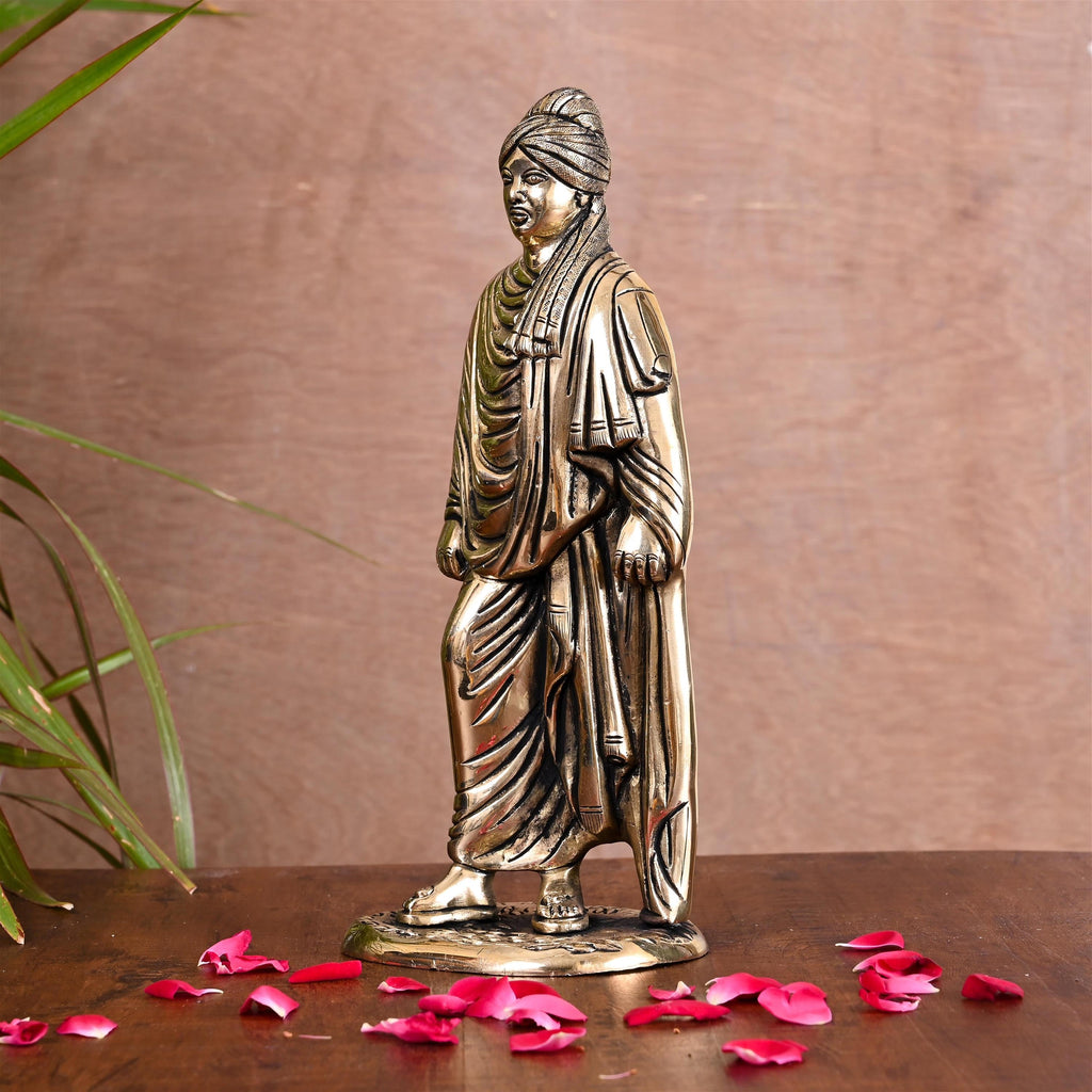 Brass Swami Vivekananda Statue (10 Inch) Vedansh Craft