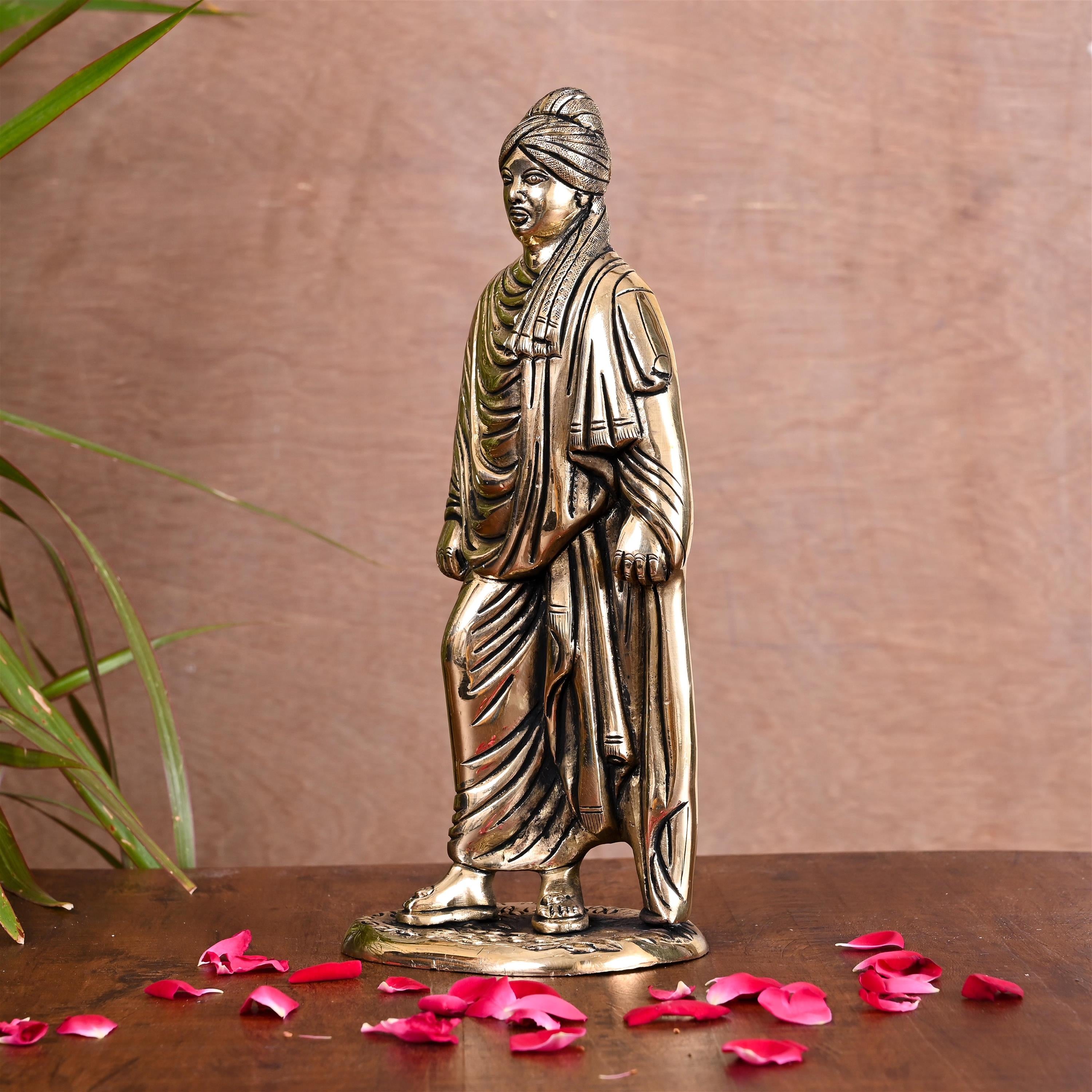 Brass Swami Vivekananda Statue (10 Inch) Vedansh Craft