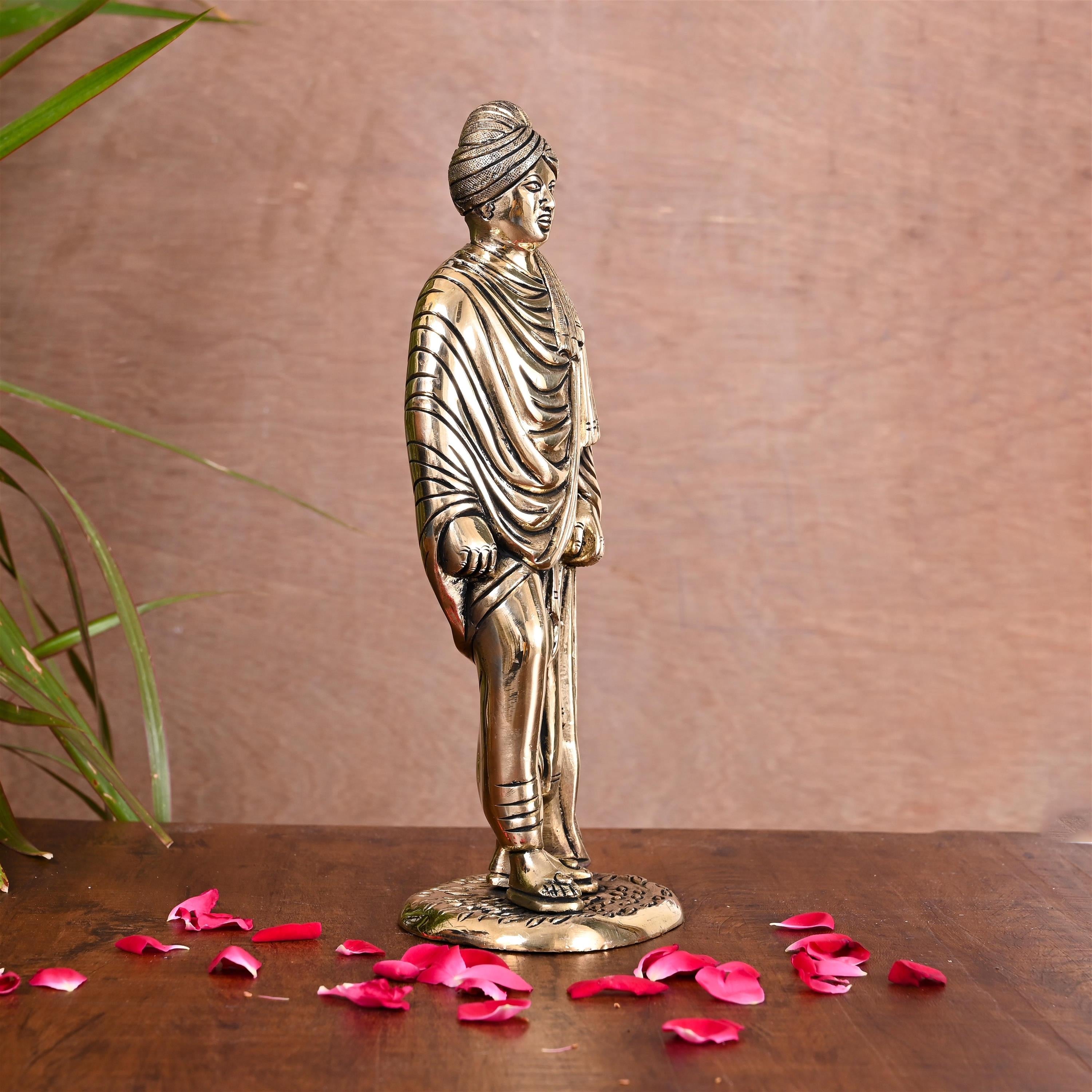 Brass Swami Vivekananda Statue (10 Inch) Vedansh Craft