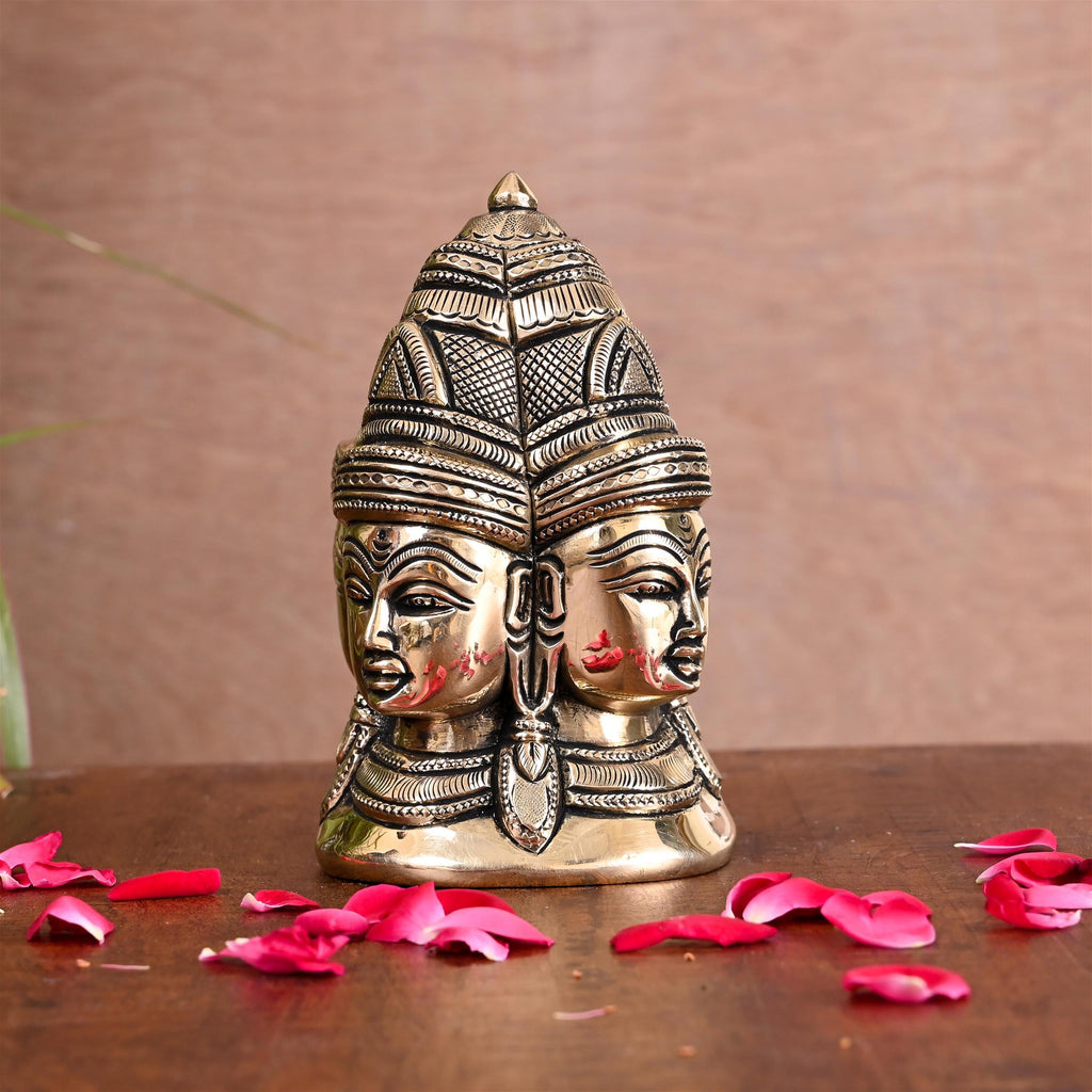 Brass Shiva Four Face Mukhlingam Idol (5 Inch) Vedansh Craft