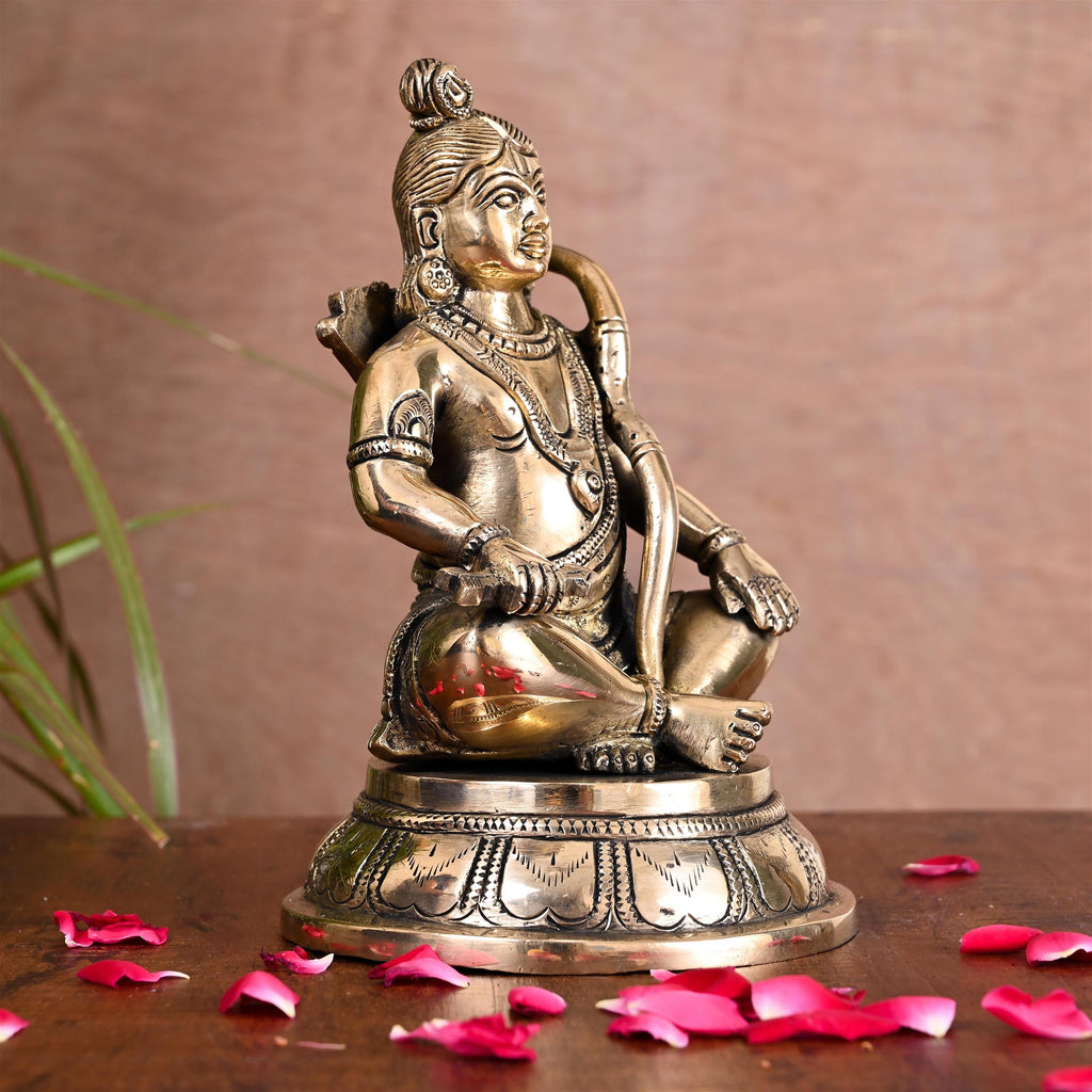 Brass Lord Ram Sitting Statue (7 Inch) Vedansh Craft