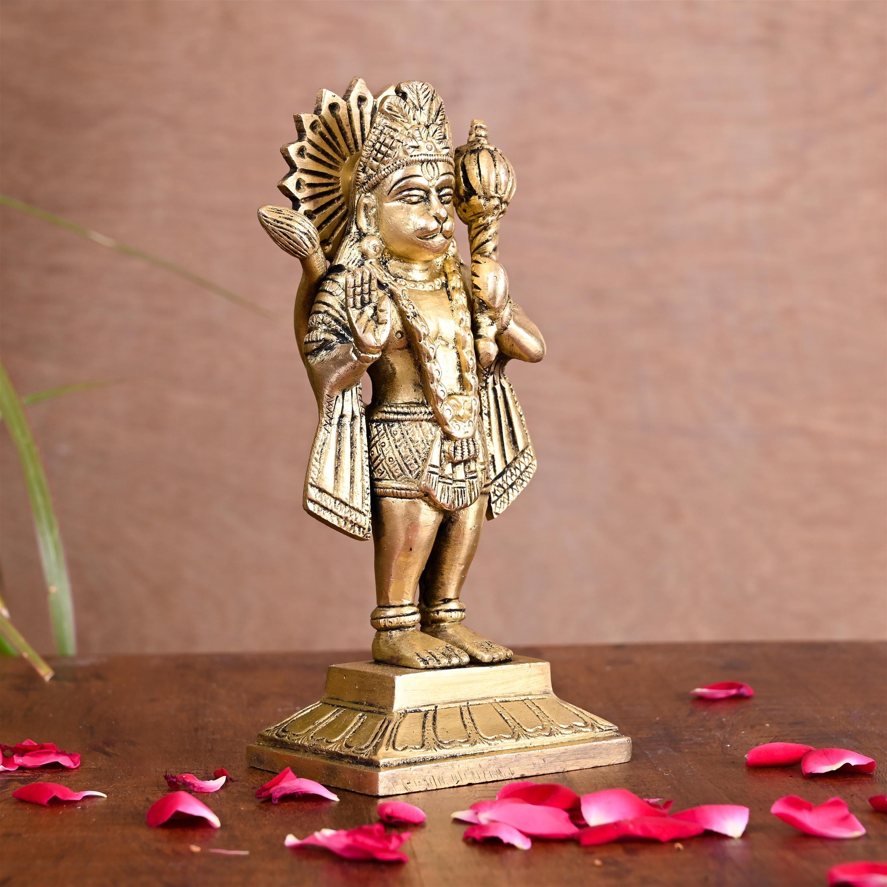 Brass Standing Hanuman Idol (6.5 Inch) Vedansh Craft