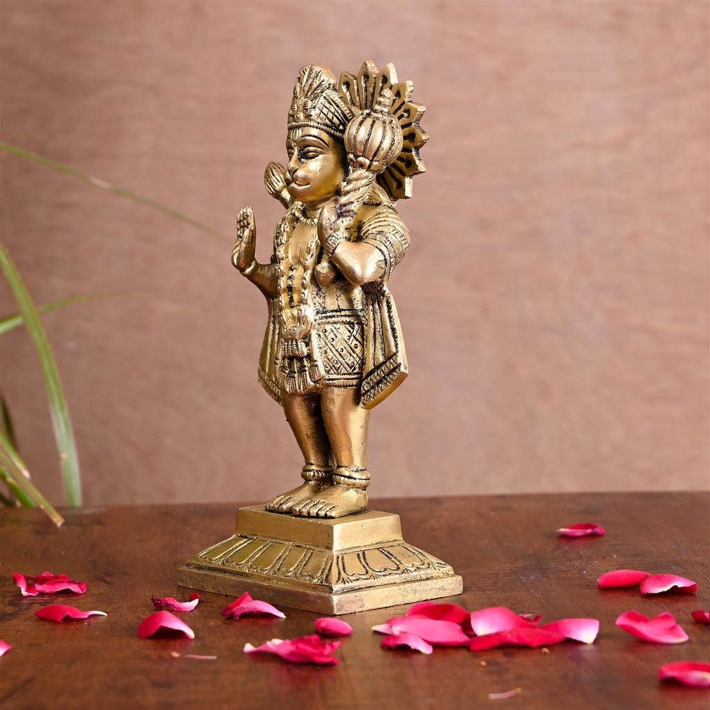 Brass Standing Hanuman Idol (6.5 Inch) Vedansh Craft