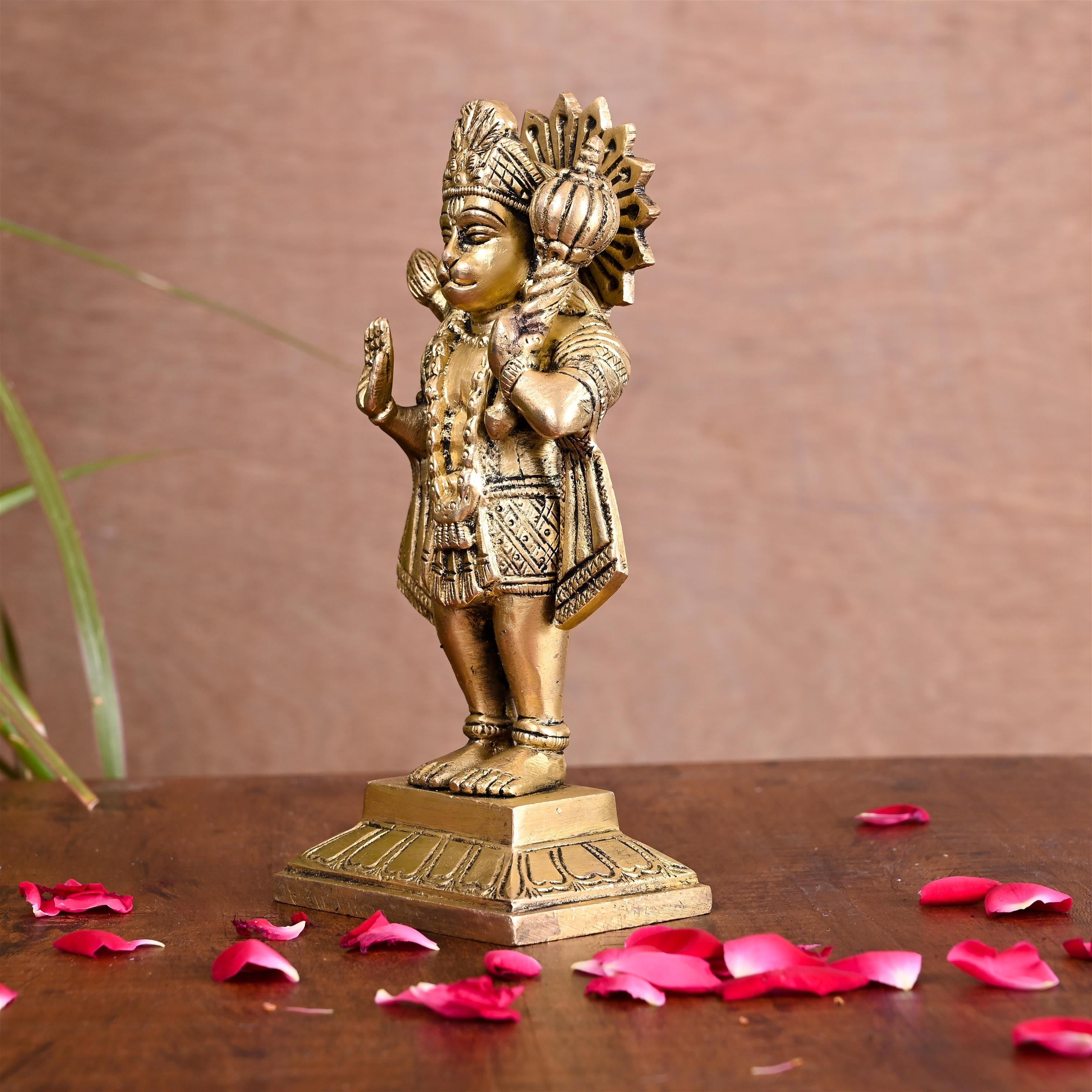 Brass Standing Hanuman Idol (6.5 Inch) Vedansh Craft