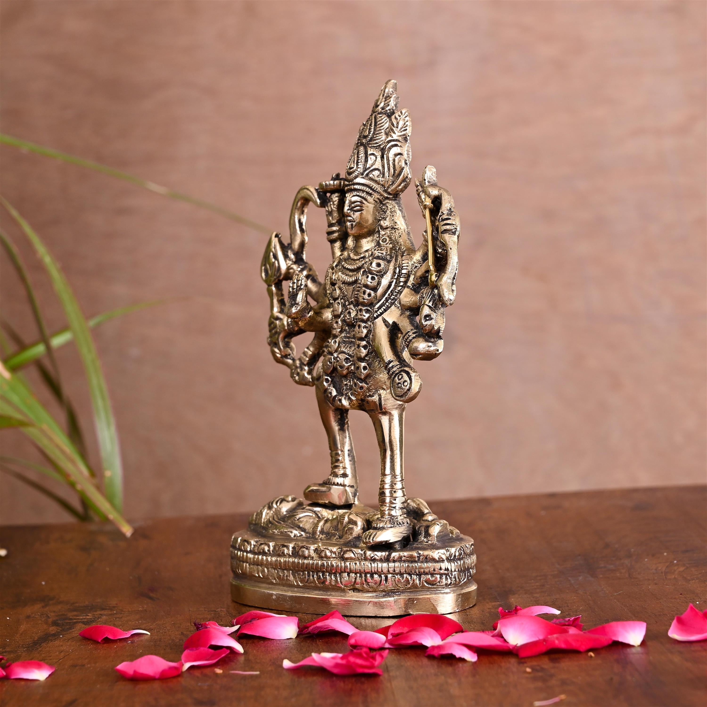 Brass Goddess Standing Kali Idol (6.5 Inch) Vedansh Craft
