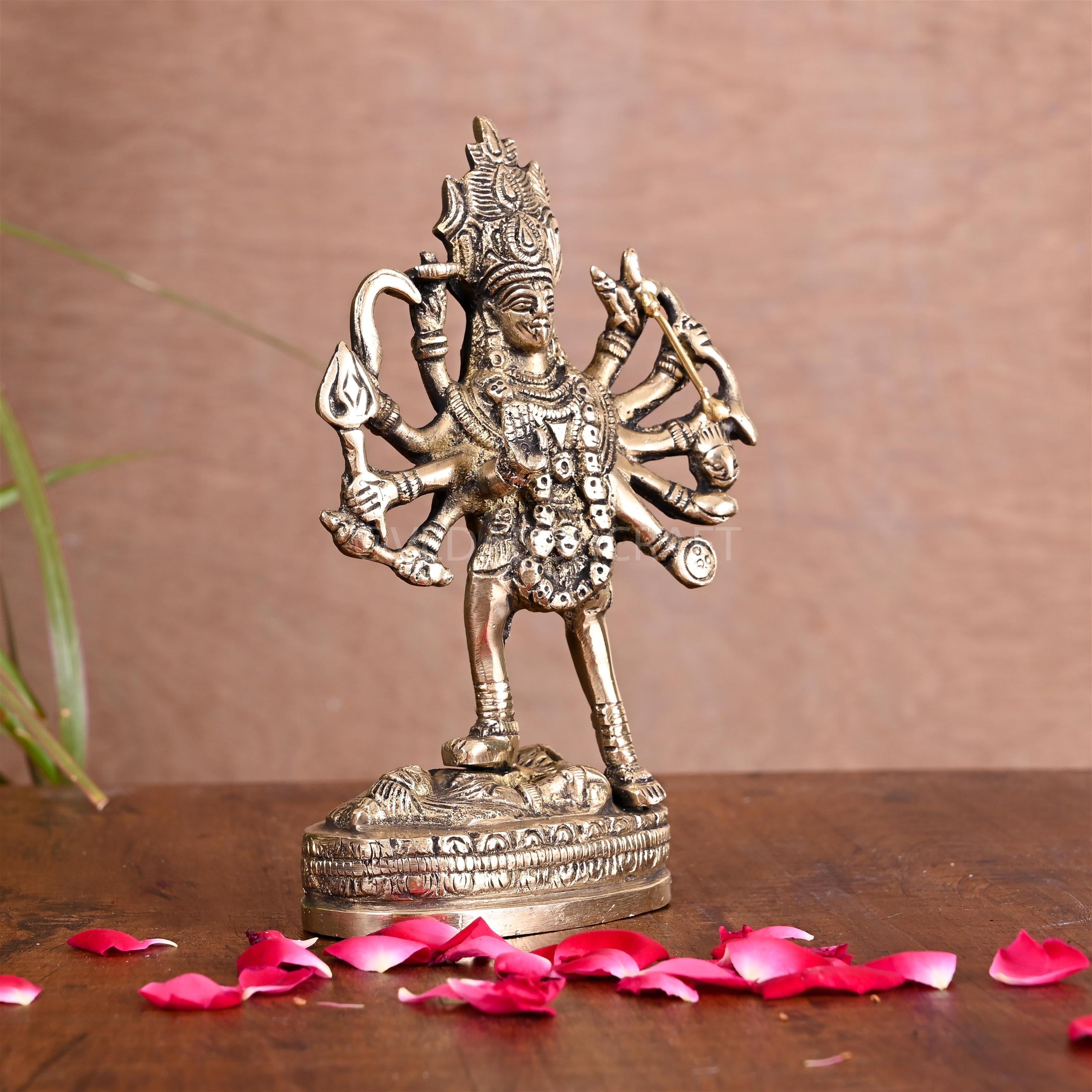 Brass Goddess Standing Kali Idol (6.5 Inch) Vedansh Craft