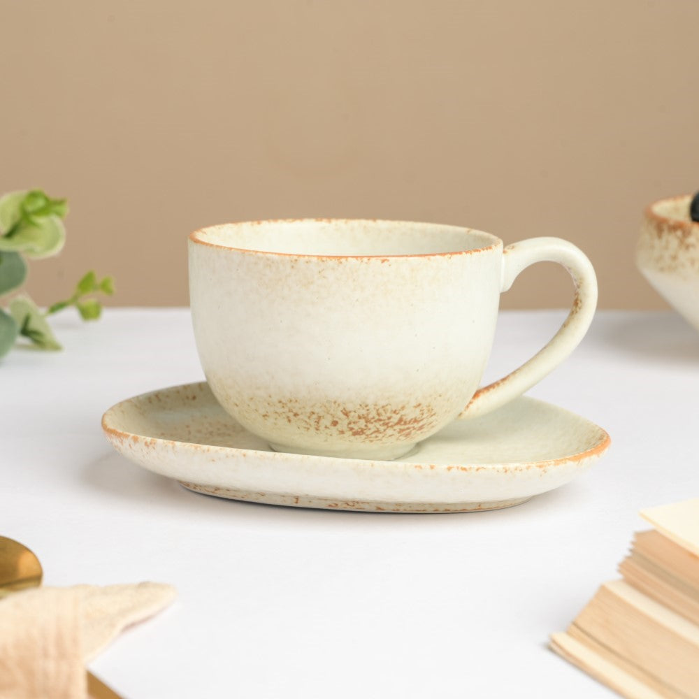 Earthy Stoneware Cup And Saucer 200 ml Nestasia
