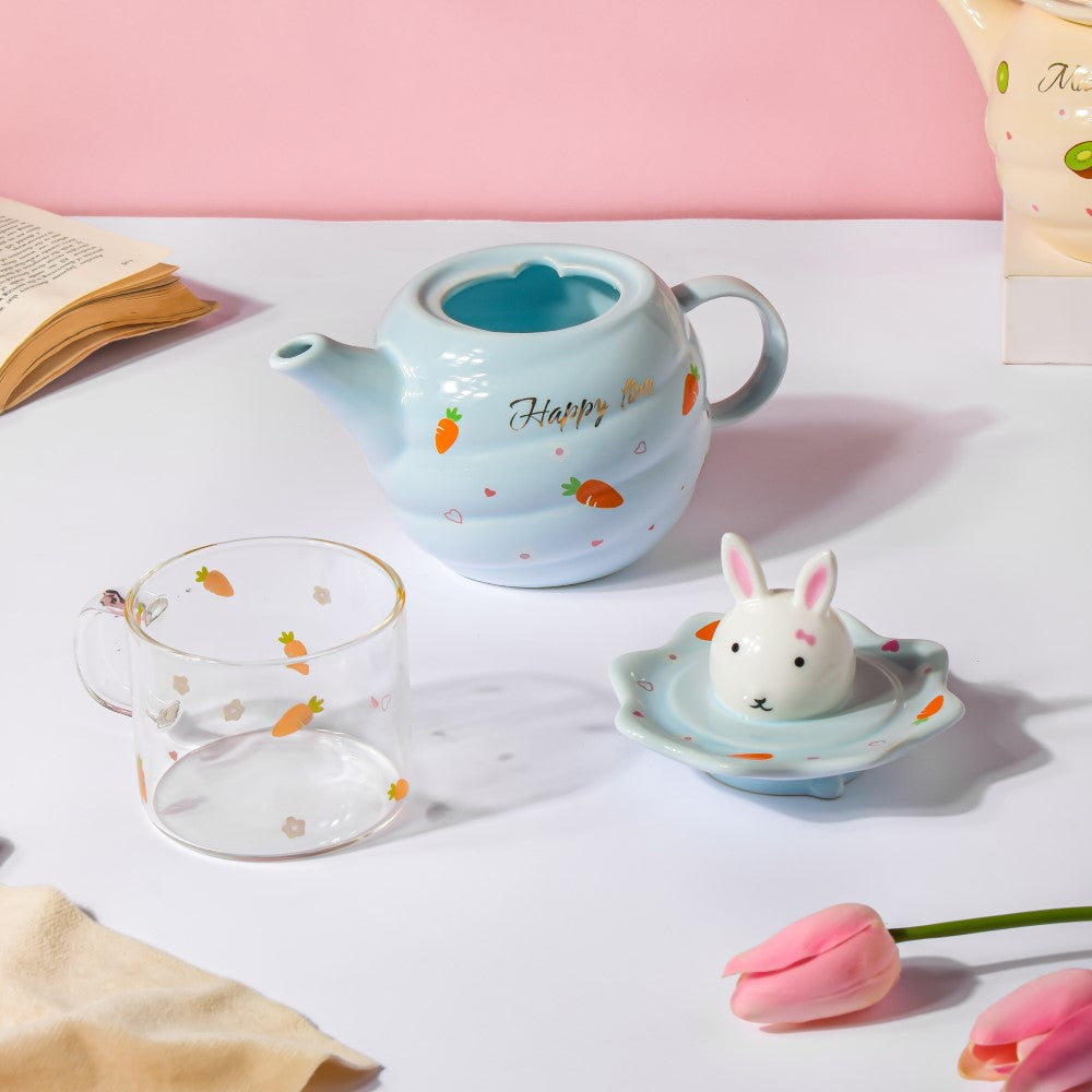 Bunny Cup And Kettle Blue Nestasia