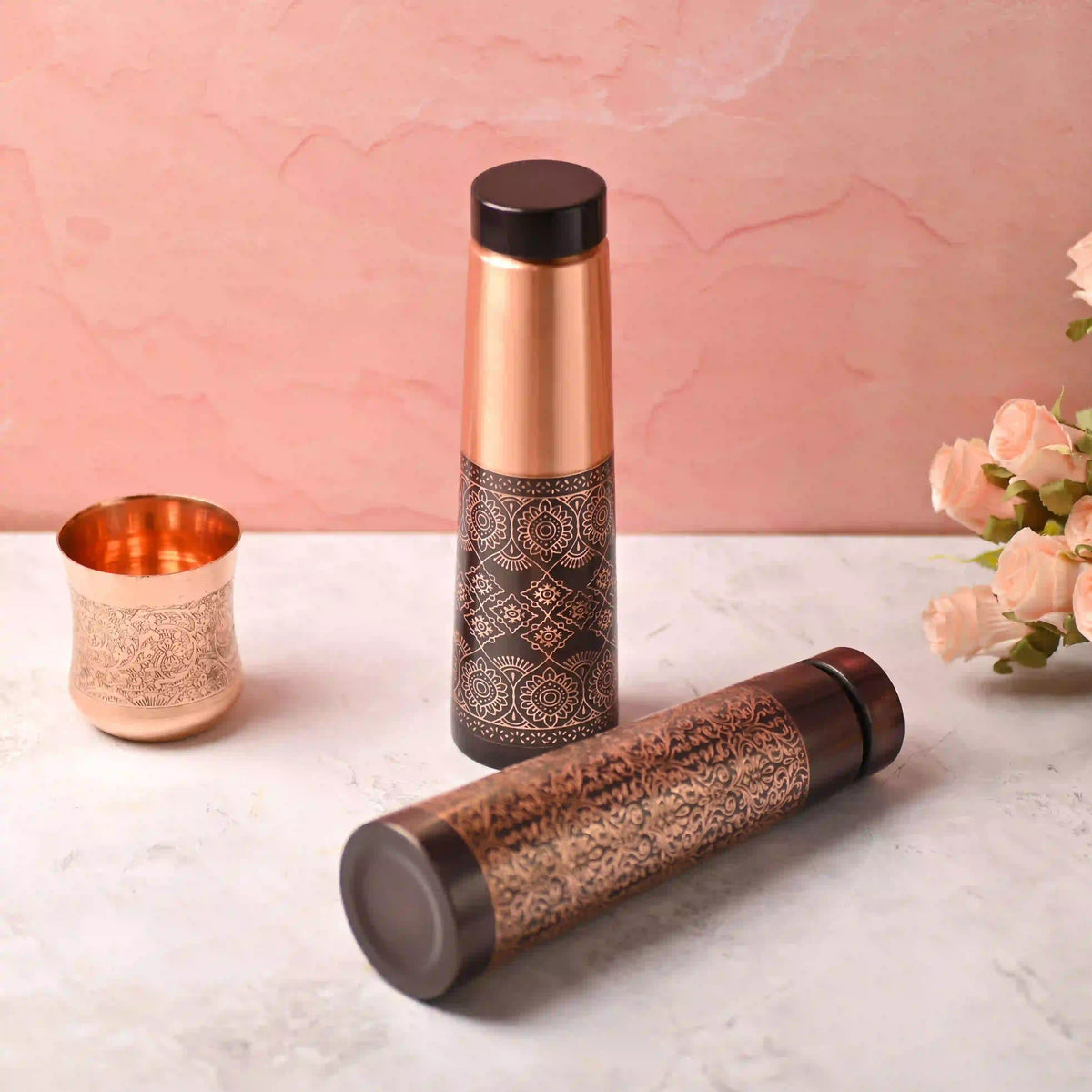 Copper Premium Pen Sparkle Bottle (10.5 Inch) Vedansh Craft