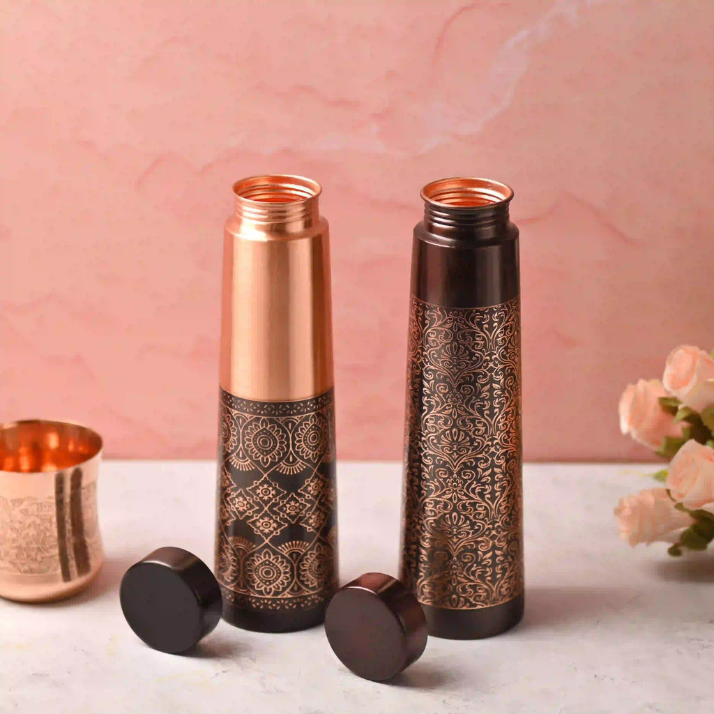 Copper Premium Pen Sparkle Bottle (10.5 Inch) Vedansh Craft