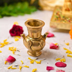 Brass Naag Design Decorative Pot / Kalash (3.5 Inch) Vedansh Craft