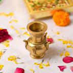 Brass Naag Design Decorative Pot / Kalash (3.5 Inch) Vedansh Craft