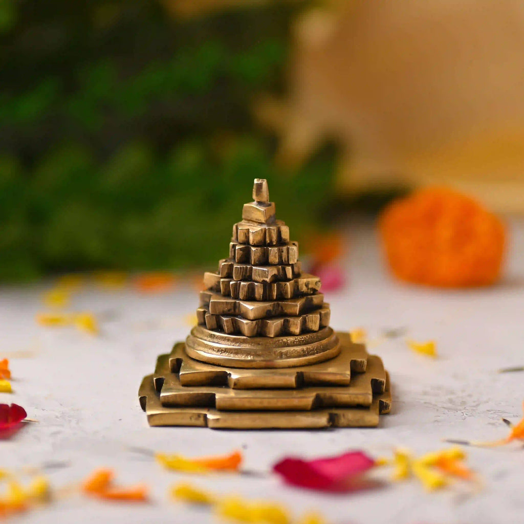 Brass Superfine Maha Meru Shree Yantra (2.5 Inch) Vedansh Craft