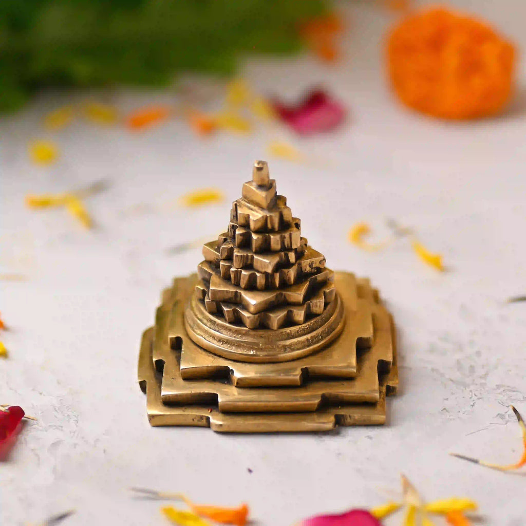 Brass Superfine Maha Meru Shree Yantra (2.5 Inch) Vedansh Craft