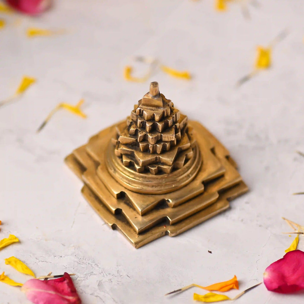 Brass Superfine Maha Meru Shree Yantra (2.5 Inch) Vedansh Craft