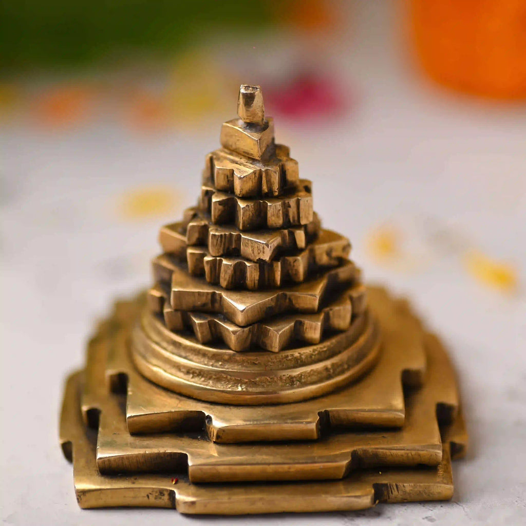 Brass Superfine Maha Meru Shree Yantra (2.5 Inch) Vedansh Craft