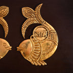 Brass Fish Shubh Labh Wall Hanging Set (6 Inch) Vedansh Craft