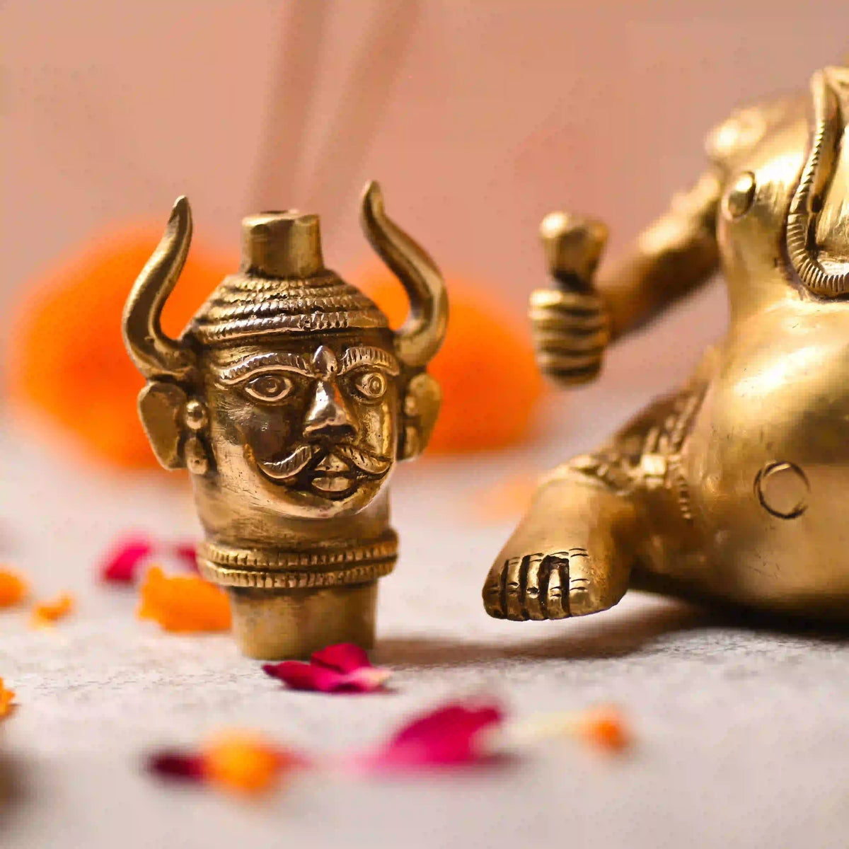 Brass Vikakku Kiran Oil Lamp (5.8 Inch) Vedansh Craft
