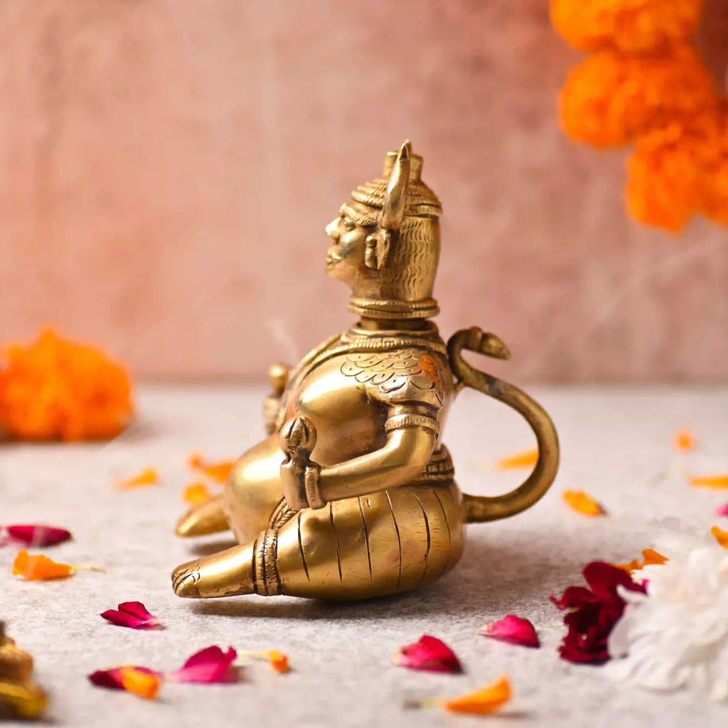 Brass Vikakku Kiran Oil Lamp (5.8 Inch) Vedansh Craft