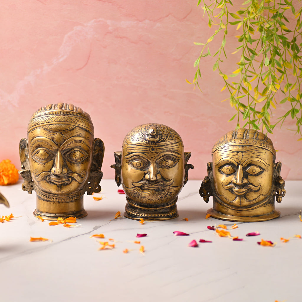 Brass Shiva Head Idol Vedansh Craft