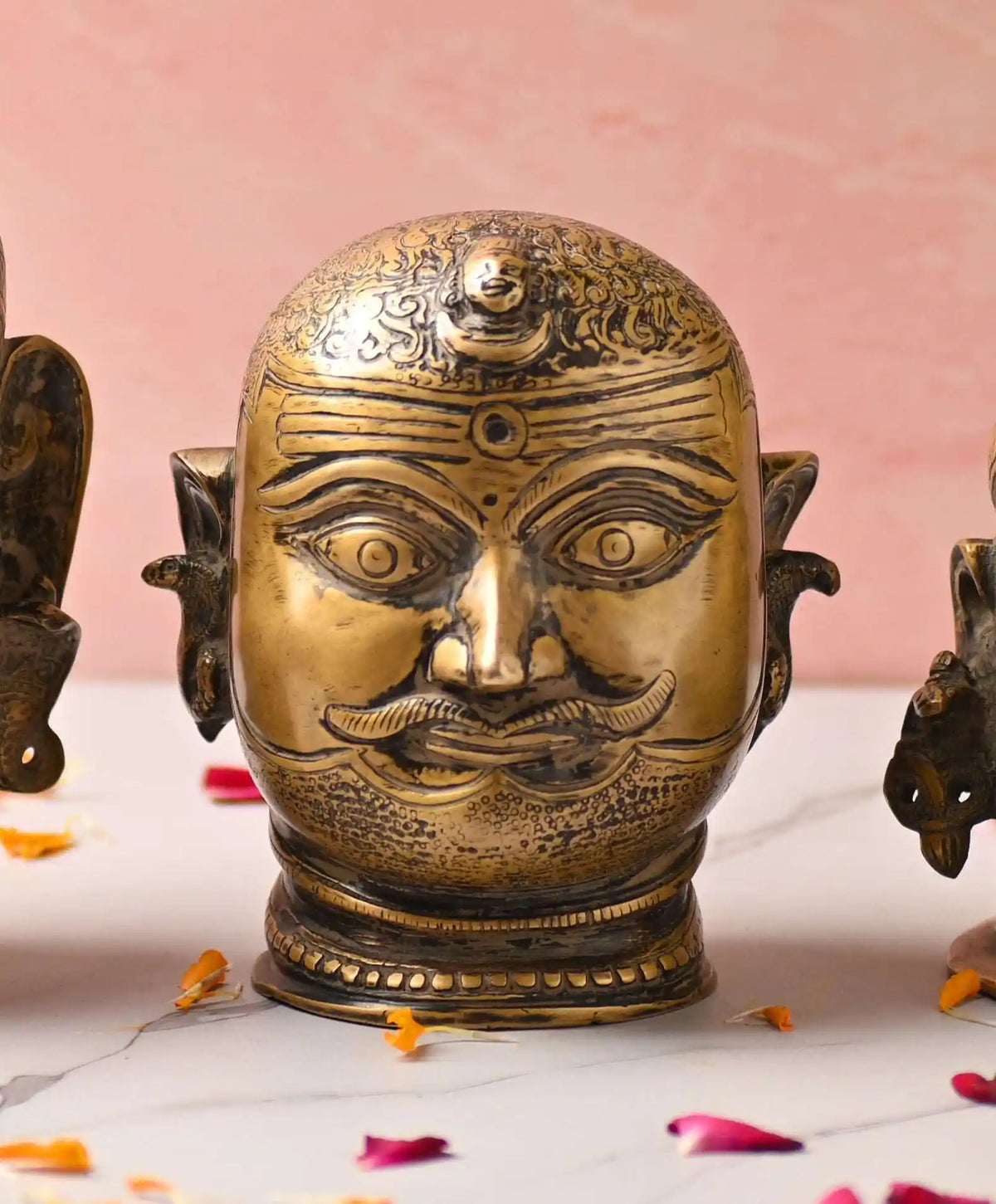 Brass Shiva Head Idol
