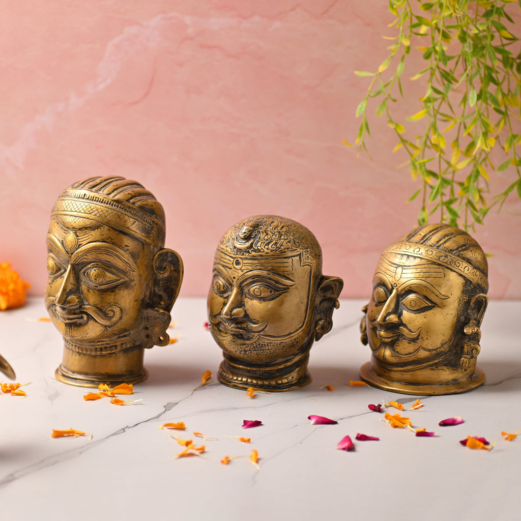 Brass Shiva Head Idol Vedansh Craft