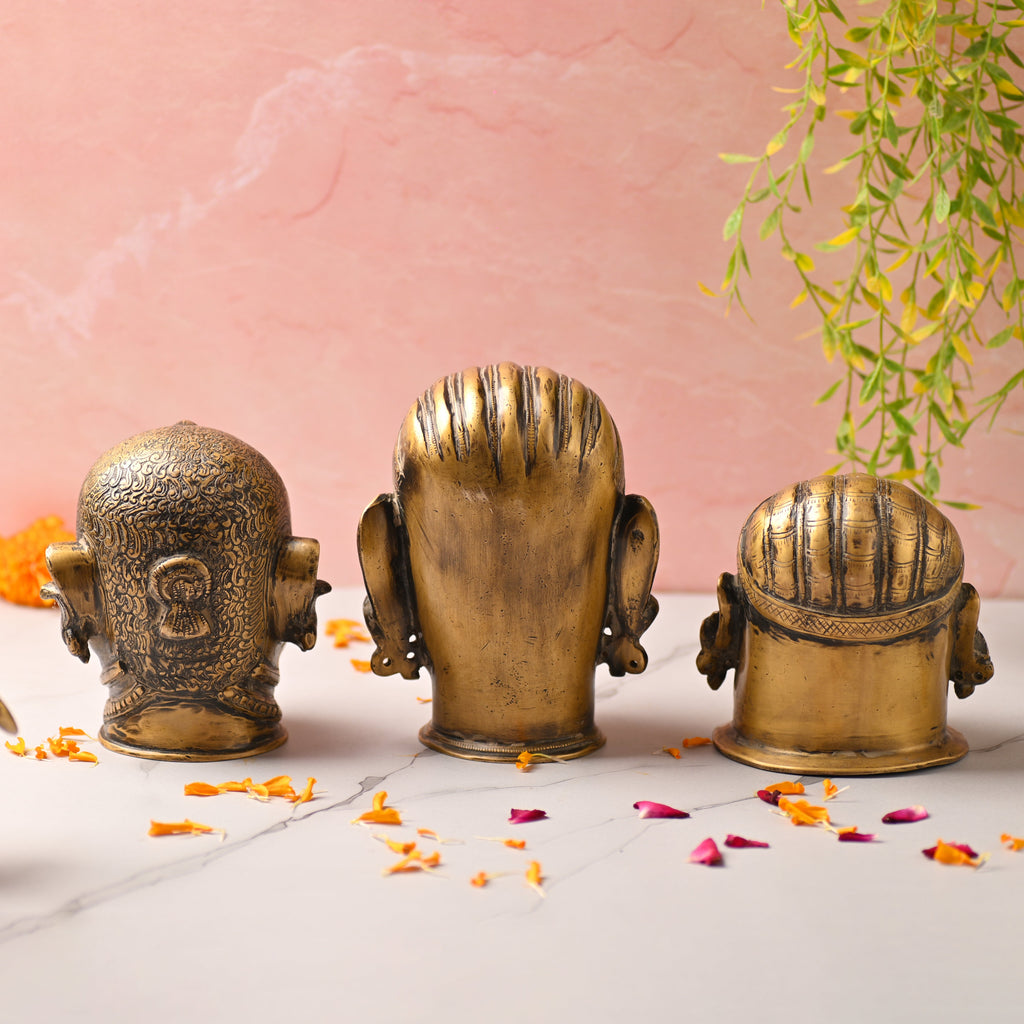 Brass Shiva Head Idol Vedansh Craft