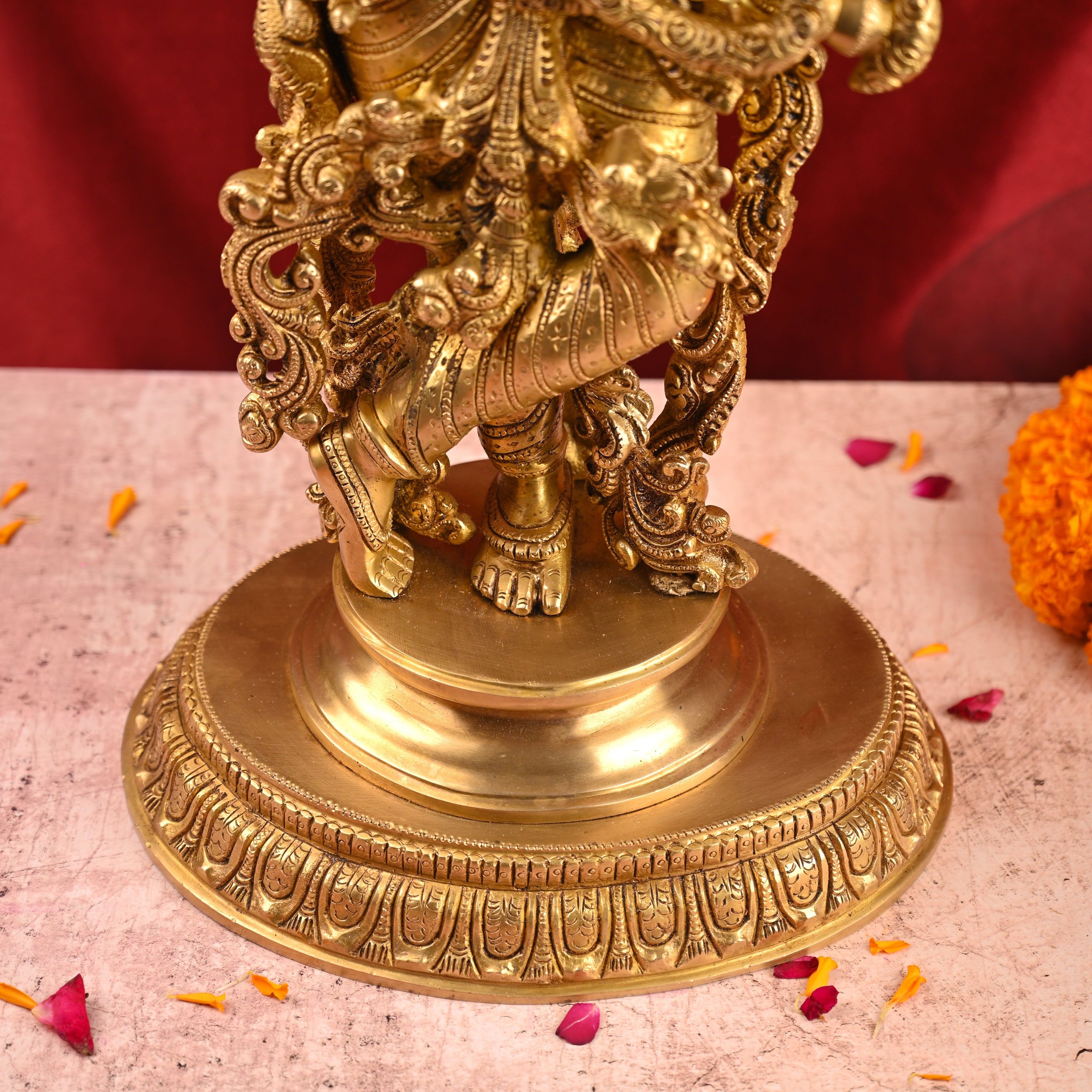 Brass Standing Krishna Idol (26 Inch) Vedansh Craft