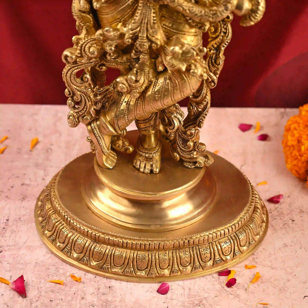 Brass Standing Krishna Idol (26 Inch) Vedansh Craft