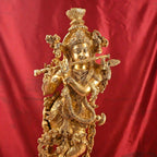 Brass Standing Krishna Idol (26 Inch) Vedansh Craft