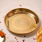Brass Handcrafted Parat – Traditional Indian Brassware for Elegant Serving (23 Inch) Vedansh Craft