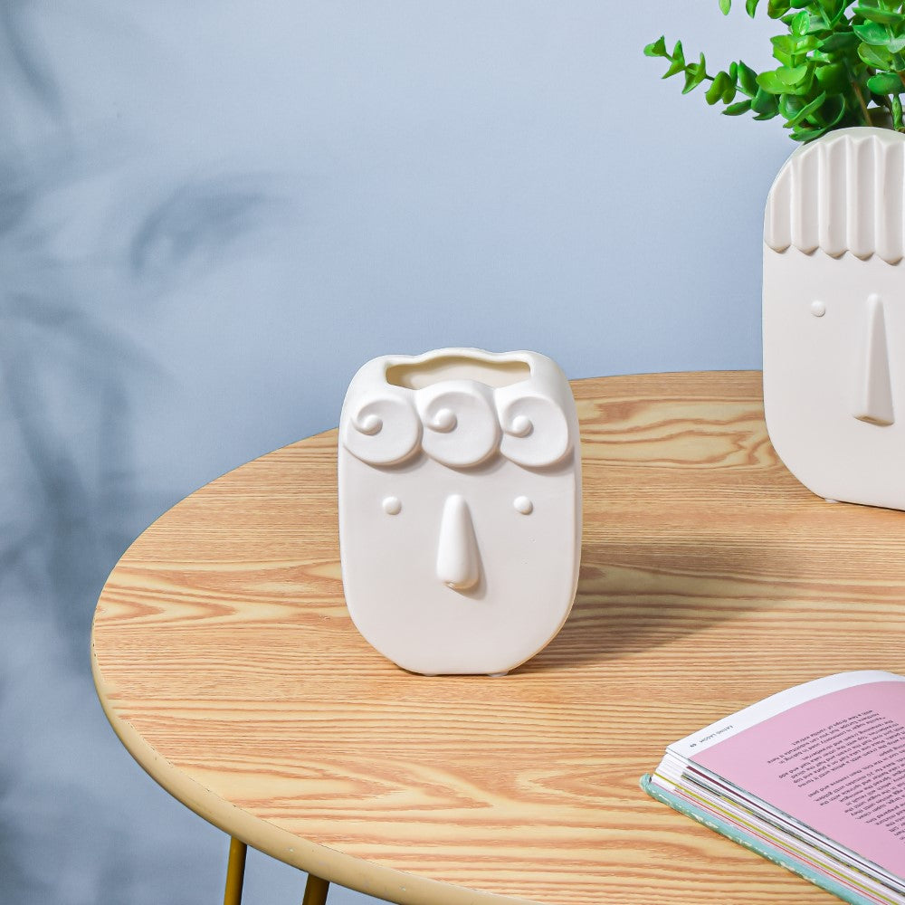 Nordic Ceramic Face Vase Small Nestasia