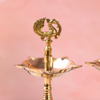 Brass Peacock Samai/Lamp Pair Vedansh Craft