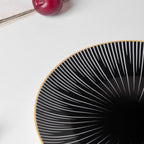 Lunaria Ceramic Snack Plate Black 8 Inch Nestasia