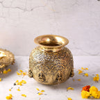Brass Ashtalakshmi Kodam / Kalash (7.8 Inch) Vedansh Craft