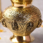 Brass Ashtalakshmi Kodam / Kalash (5.5 Inch) Vedansh Craft