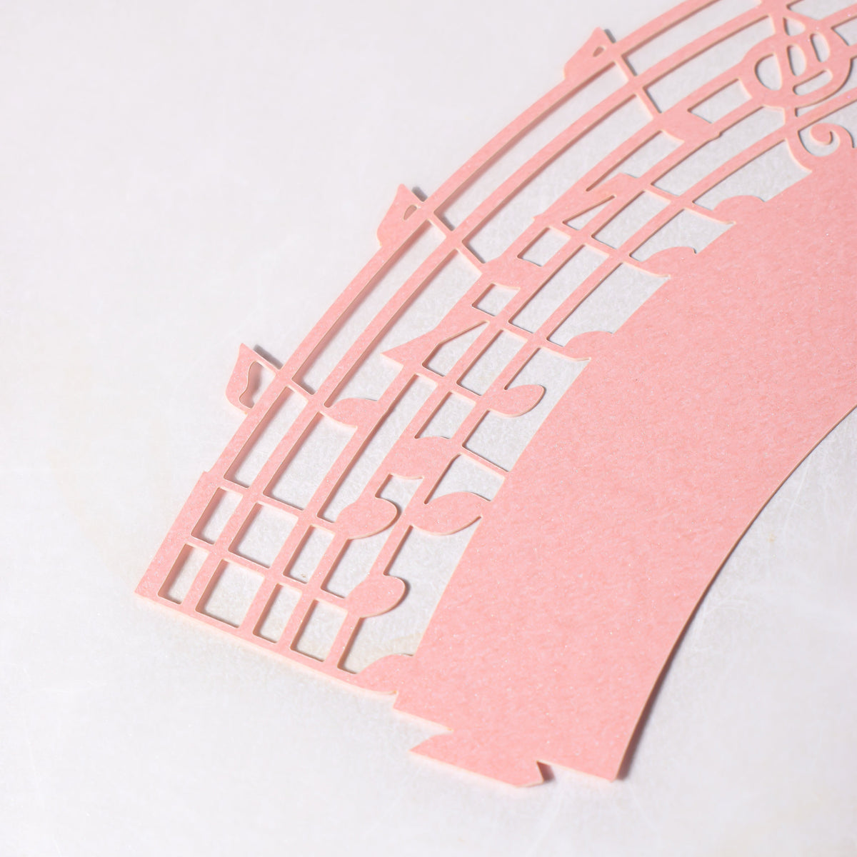 Pink Musical Notes Lace Cupcake Wrapper Set of 20 Nestasia
