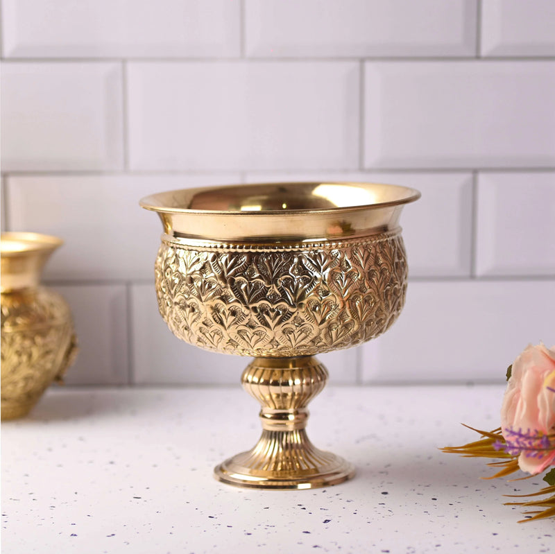 Brass Handcrafted Flower Vase Vedansh Craft