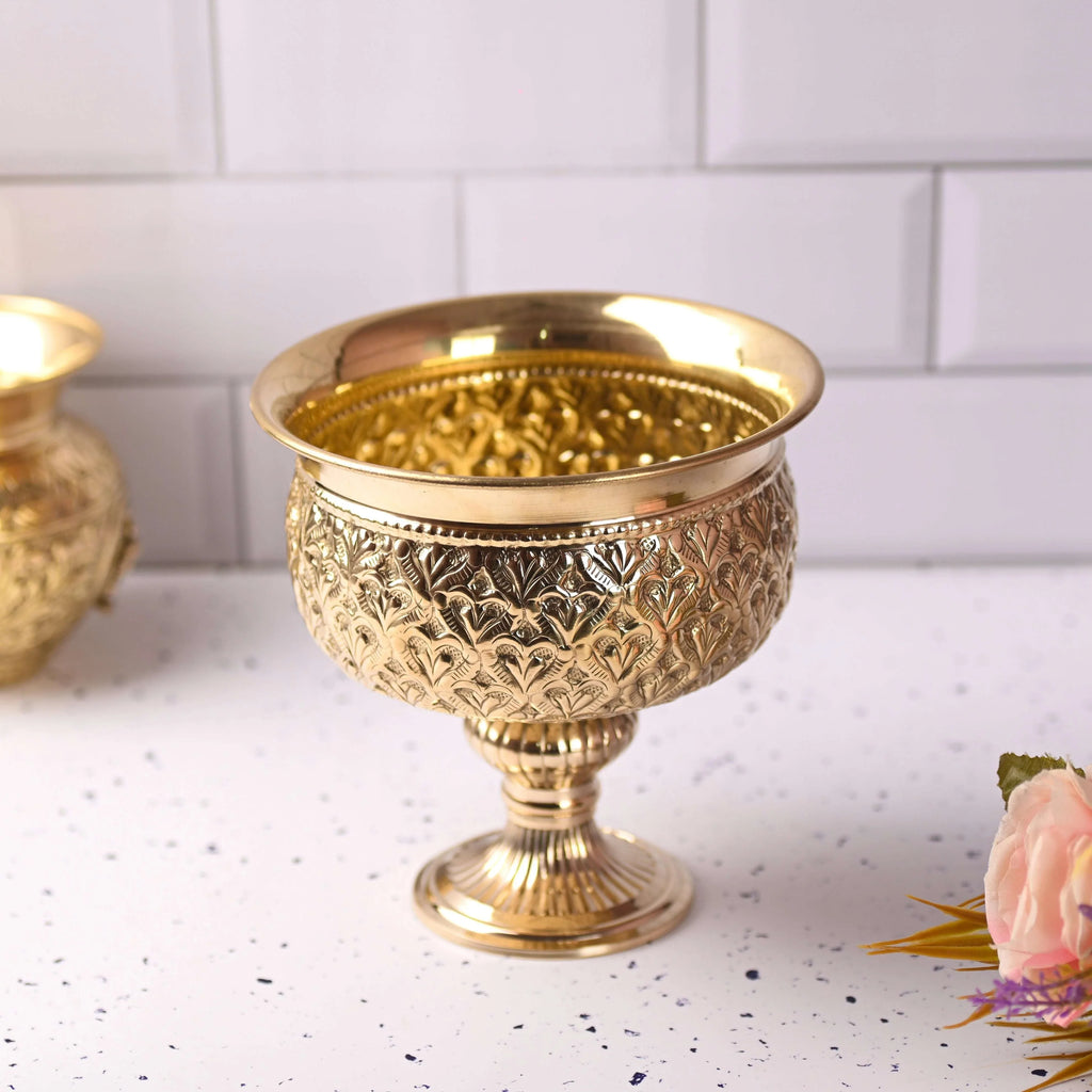 Brass Handcrafted Flower Vase Vedansh Craft