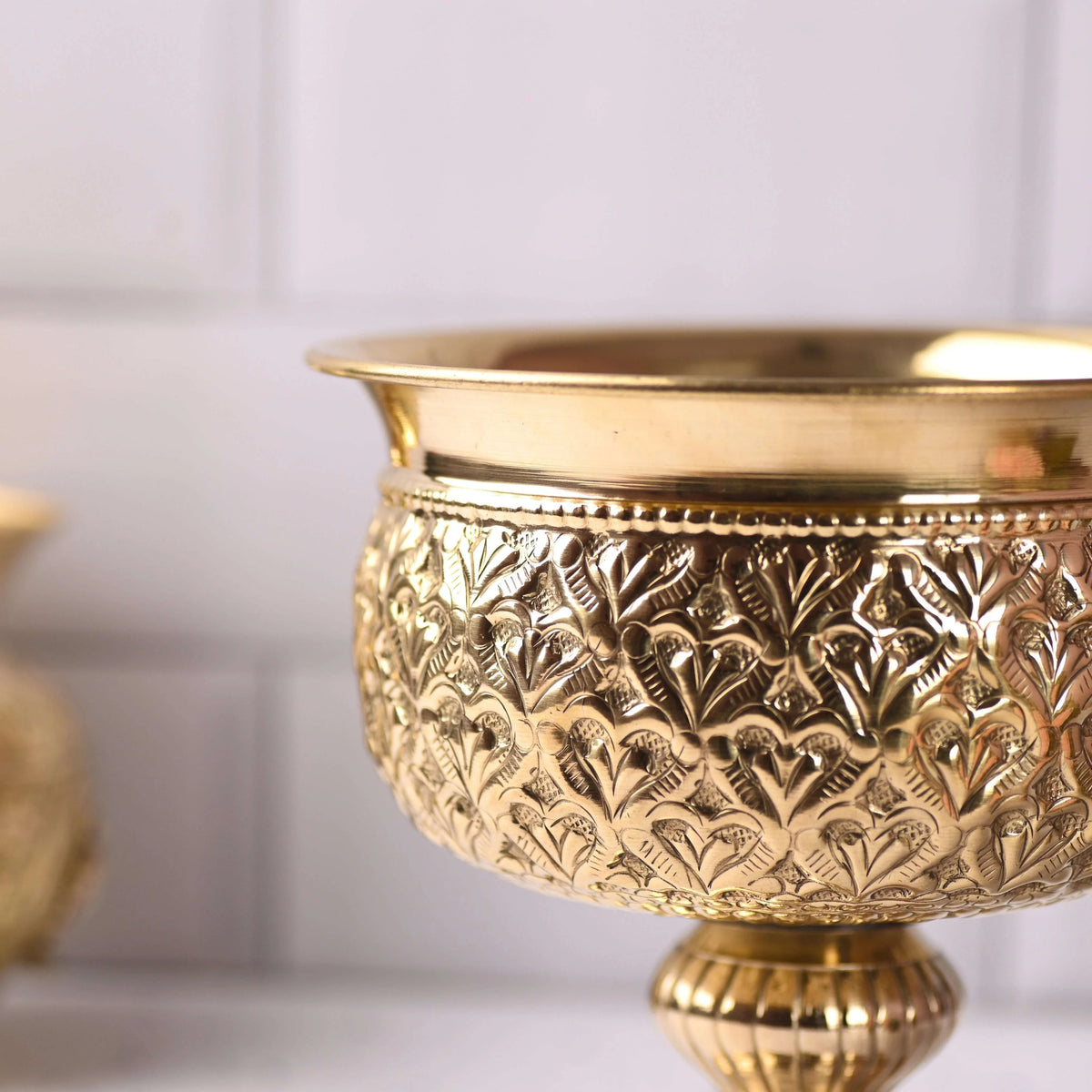 Brass Handcrafted Flower Vase Vedansh Craft