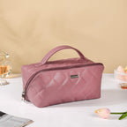 Makeup Pouch Organiser Pink Large Capacity Nestasia