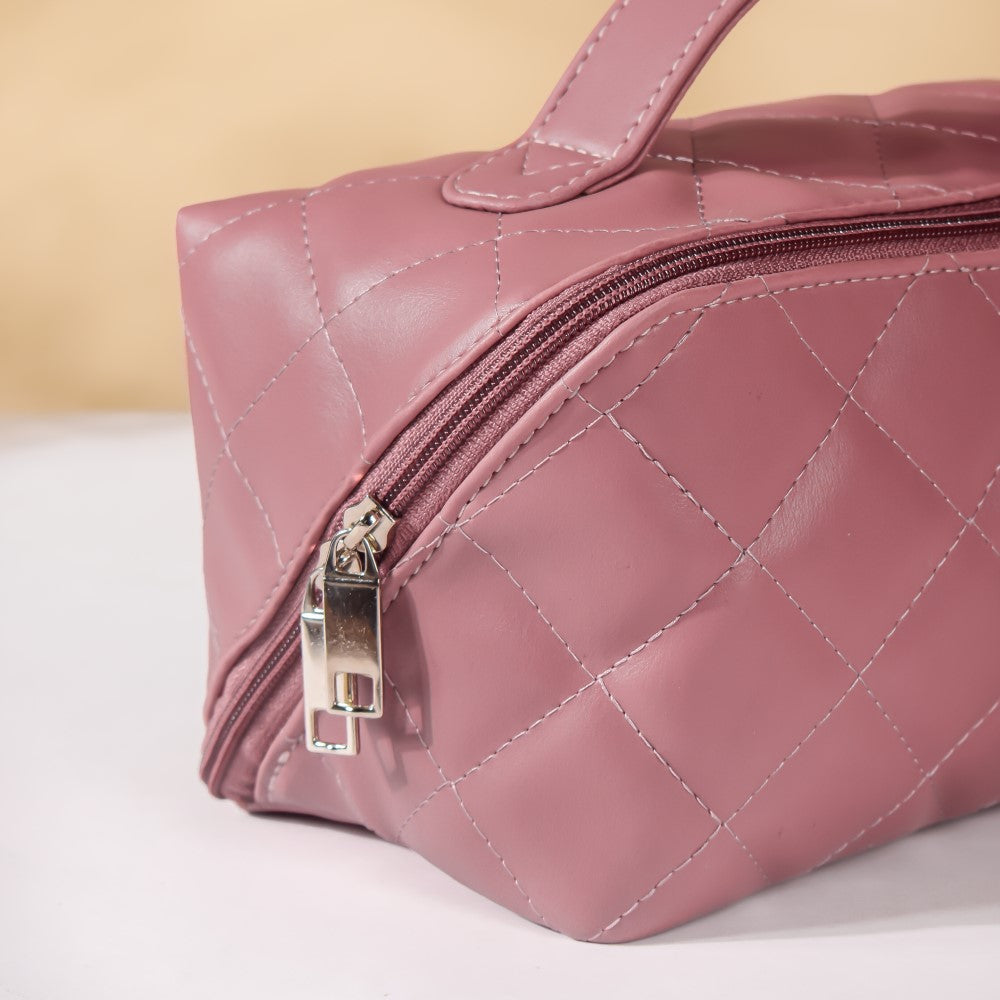 Makeup Pouch Organiser Pink Large Capacity Nestasia