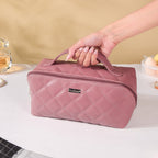 Makeup Pouch Organiser Pink Large Capacity Nestasia