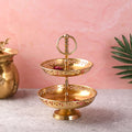 Brass 2 Tier Cake/Fruit Stand (11.5 Inch) Vedansh Craft