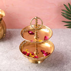 Brass 2 Tier Cake/Fruit Stand (11.5 Inch) Vedansh Craft