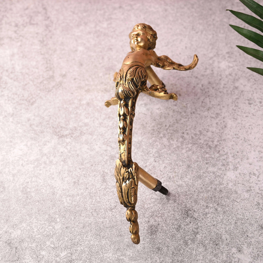 Brass Baby With Wings Door Handle (12.5 Inch) Vedansh Craft