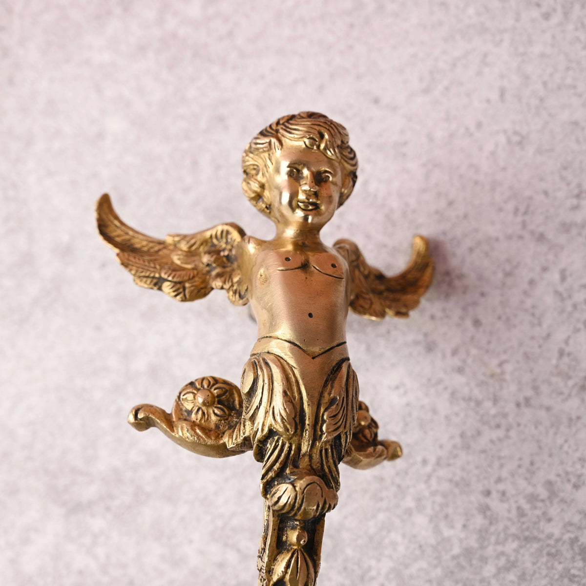 Brass Baby With Wings Door Handle (12.5 Inch) Vedansh Craft