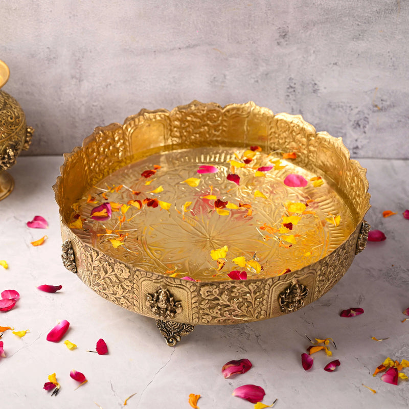 Brass Ashtalakshmi Urli Vedansh Craft