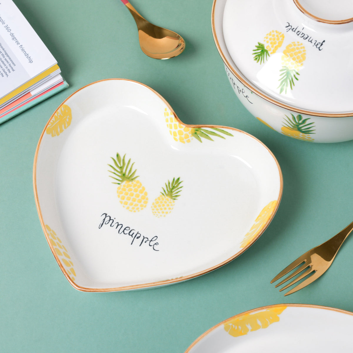Pineapple Heart Supper Set For 4 Nestasia