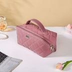 Makeup Pouch Organiser Pink Large Capacity Nestasia